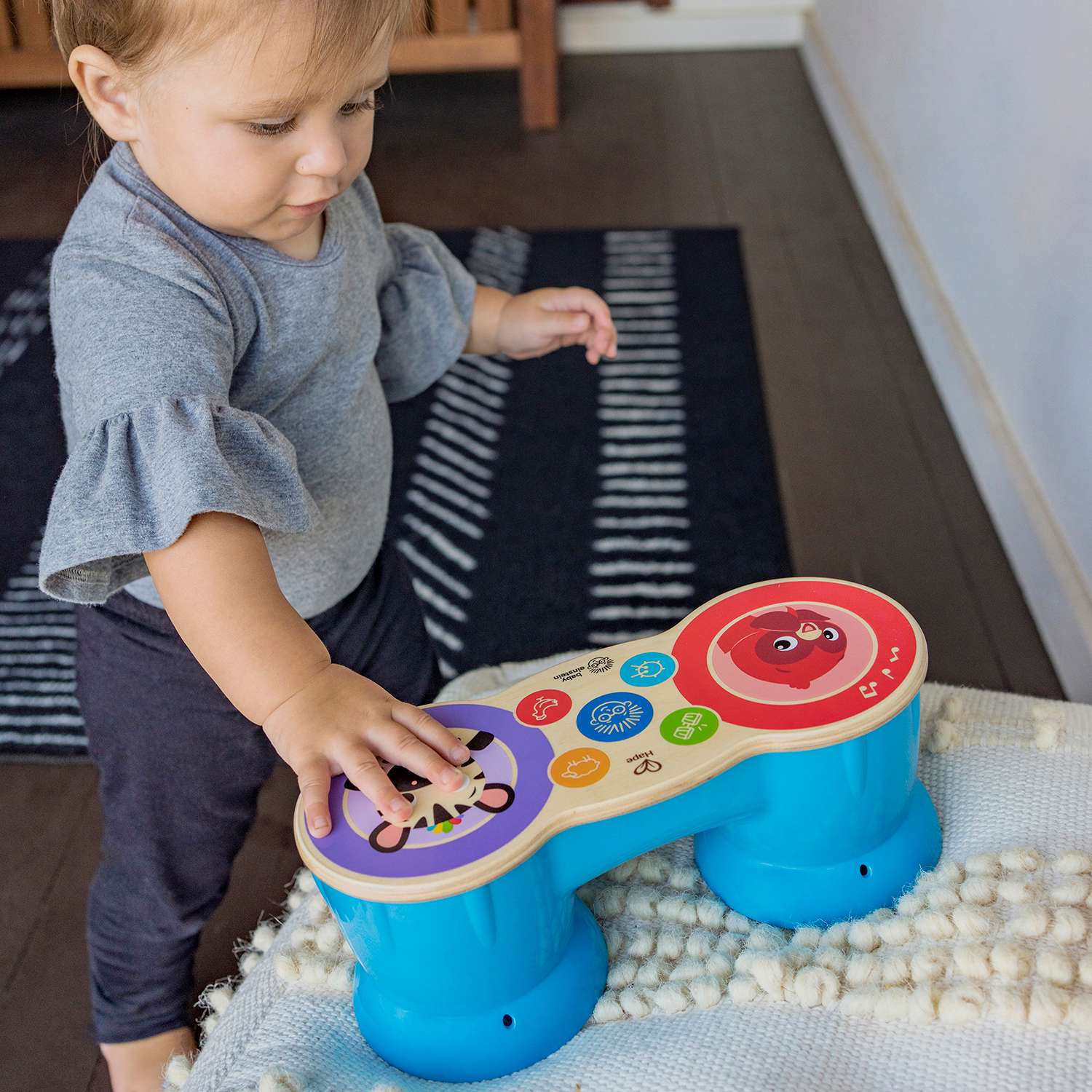 Серия Волшебное прикосновение HAPE Музыкальная игрушка для малышей Барабан сенсорный - фото 2