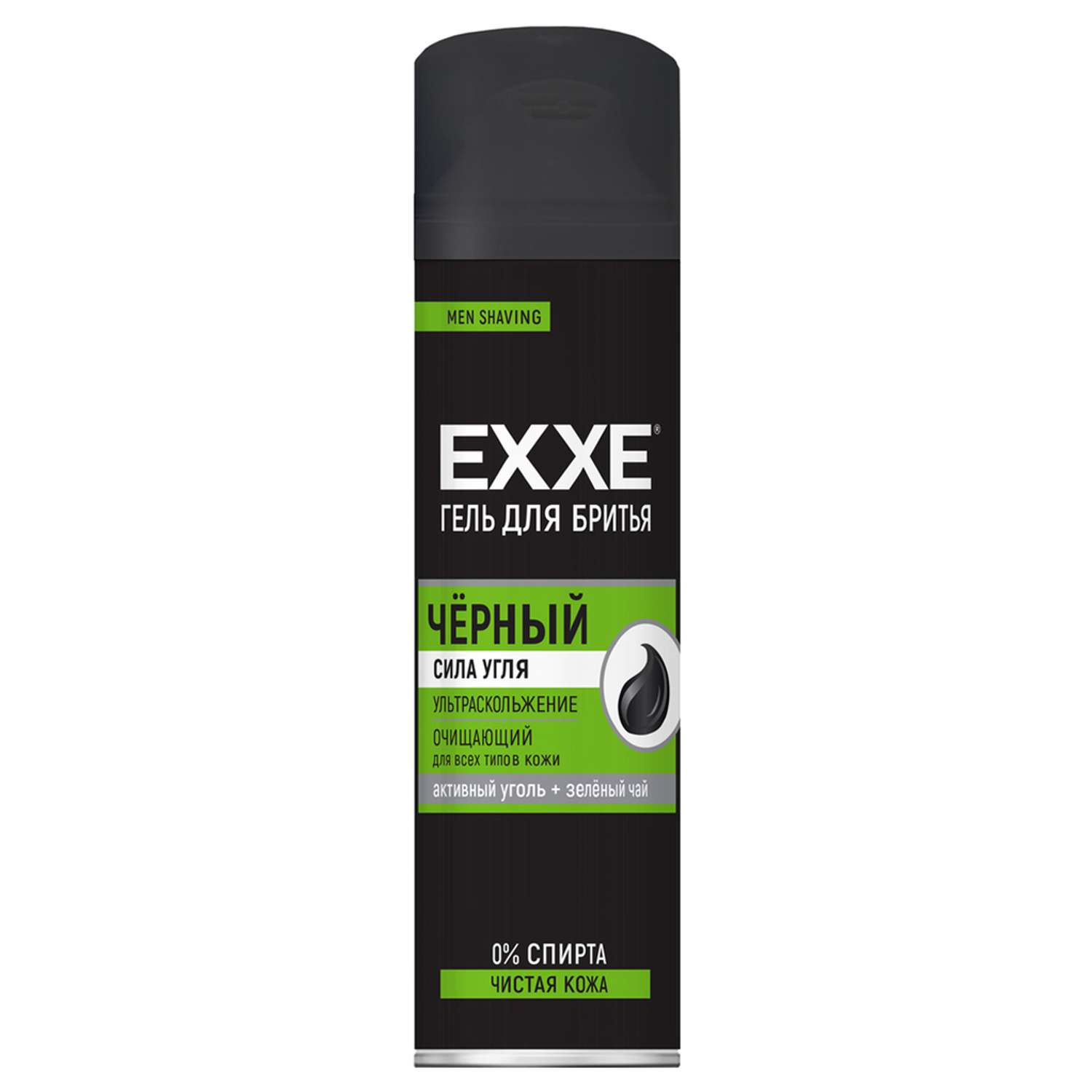 Гель для бритья EXXE для всех типов кожи Черный 200 мл - фото 1