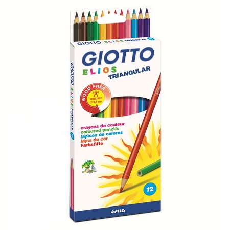 Карандаши цветные GIOTTO Elios Giant 12шт 221500