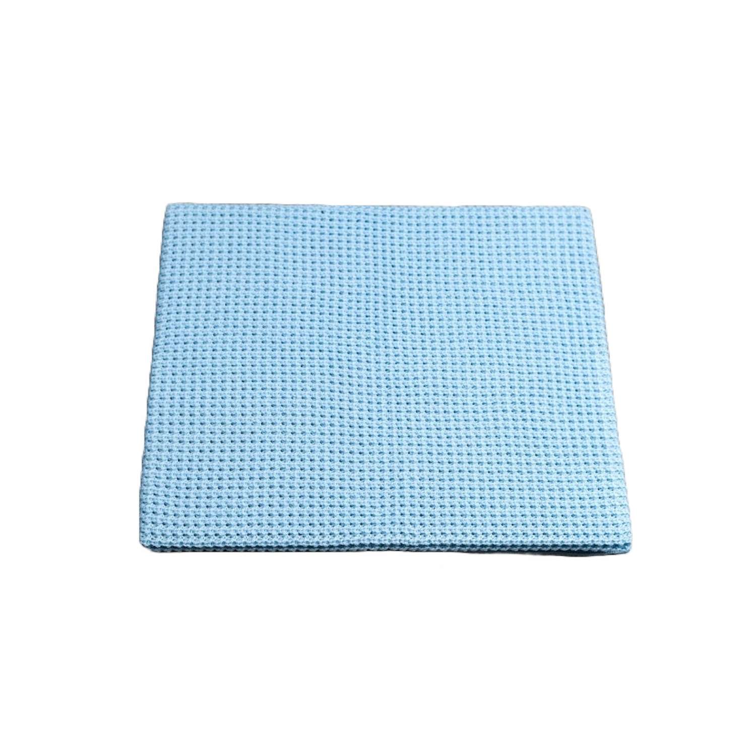 Плед-покрывало детский вязаный WARM WHIFF D-41 голубой на выписку в кроватку 90x110 - фото 1