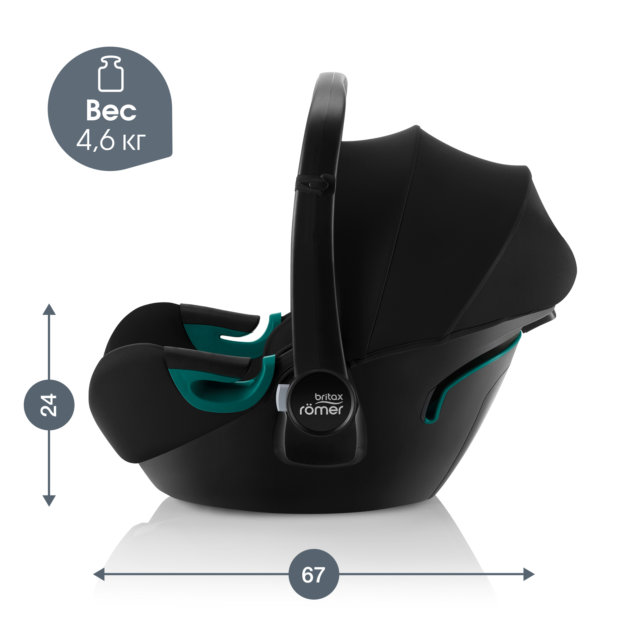 Детское автокресло Britax Roemer BABY-SAFE 3 i-SIZE Space Black - фото 10