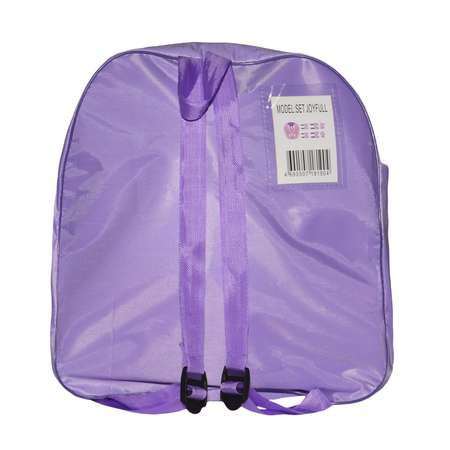 Набор коньки раздвижные Sport Collection с защитой и шлемом в рюкзаке SET Lovely violet M 33-36