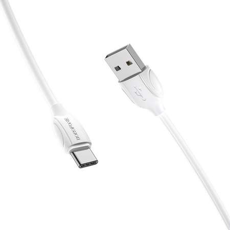 Кабель Borofone USB- Type-C /3A/ белый / 1м