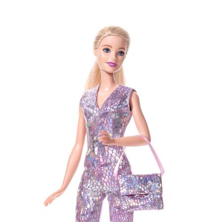Одежда для кукол VIANA типа Барби 11.336.6 комбинезон розовый с сумочкой