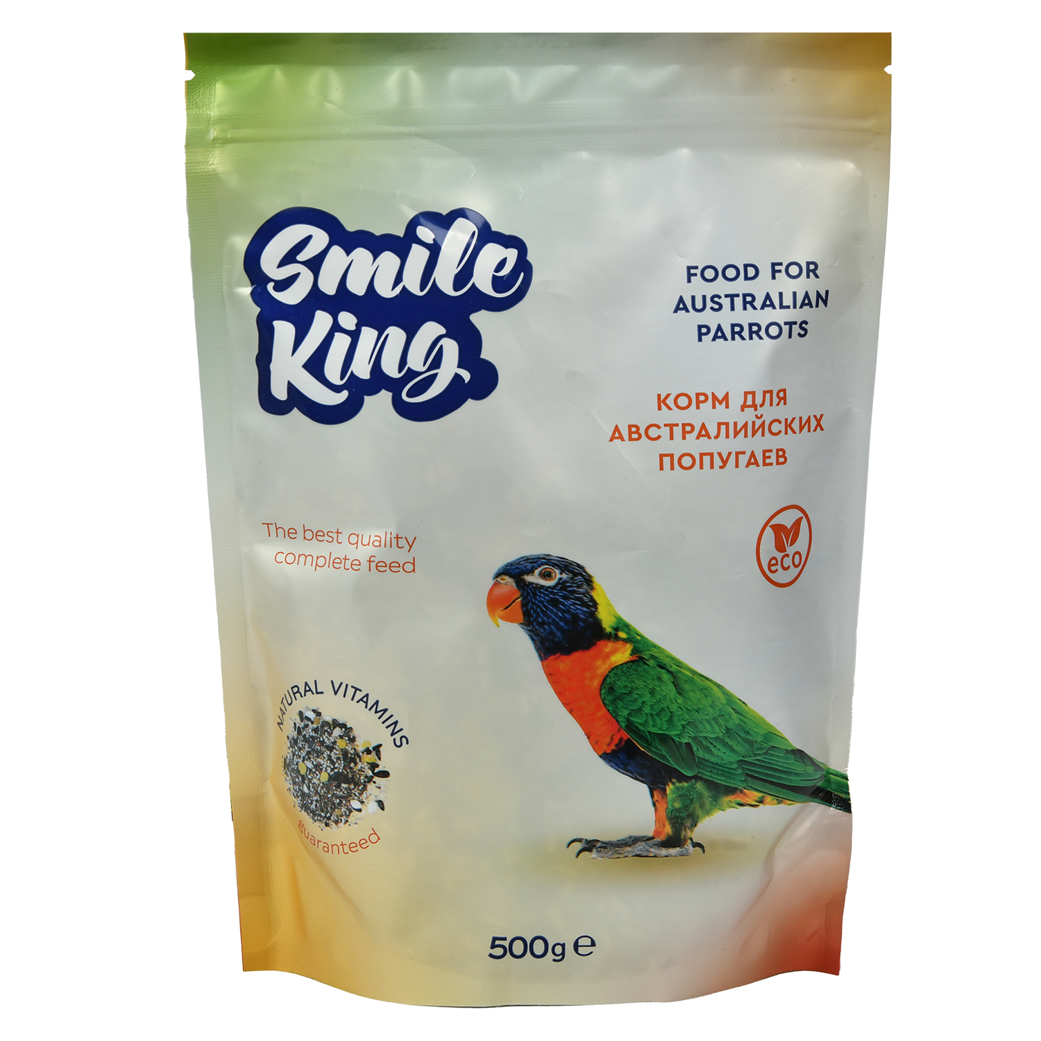 Корм для попугая Smile King Австралийского дой-пак пакет 500 г - фото 1