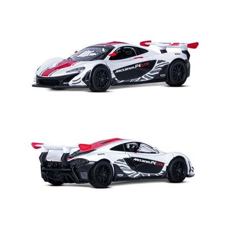 Машинка металлическая АВТОпанорама игрушка детская Mclaren P1 GTR 1:31 белый