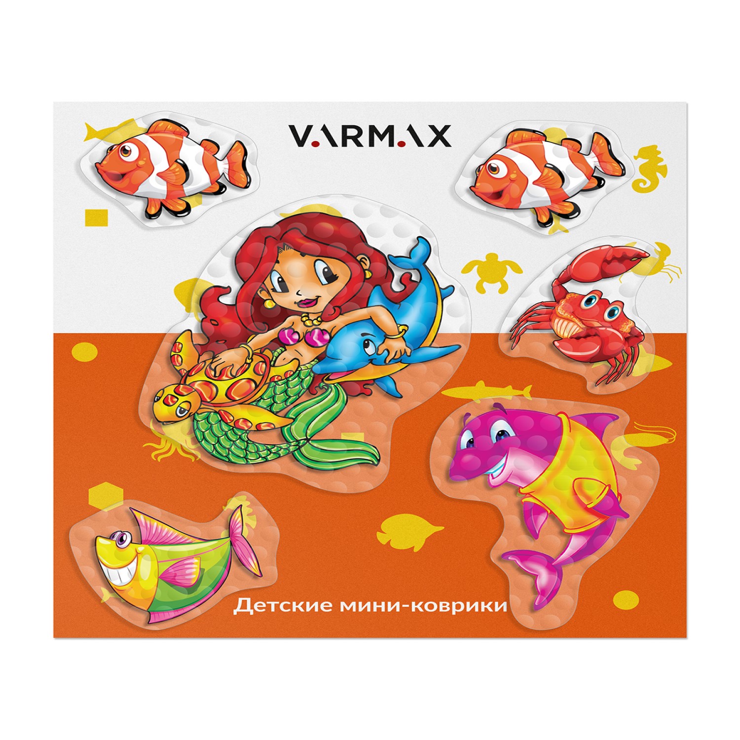 Набор мини-ковриков Varmax № 21 с присосками в ванную детский - фото 2