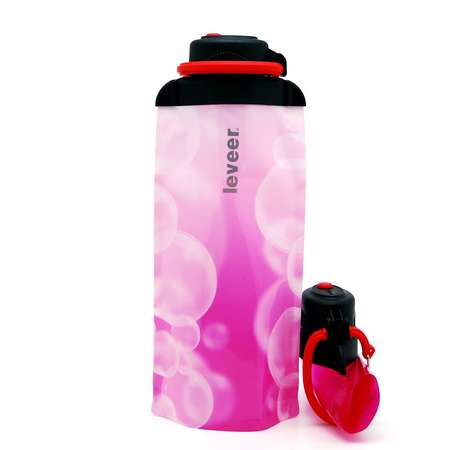 Бутылка для воды складная VITDAM МП розовая 700мл B070PIW