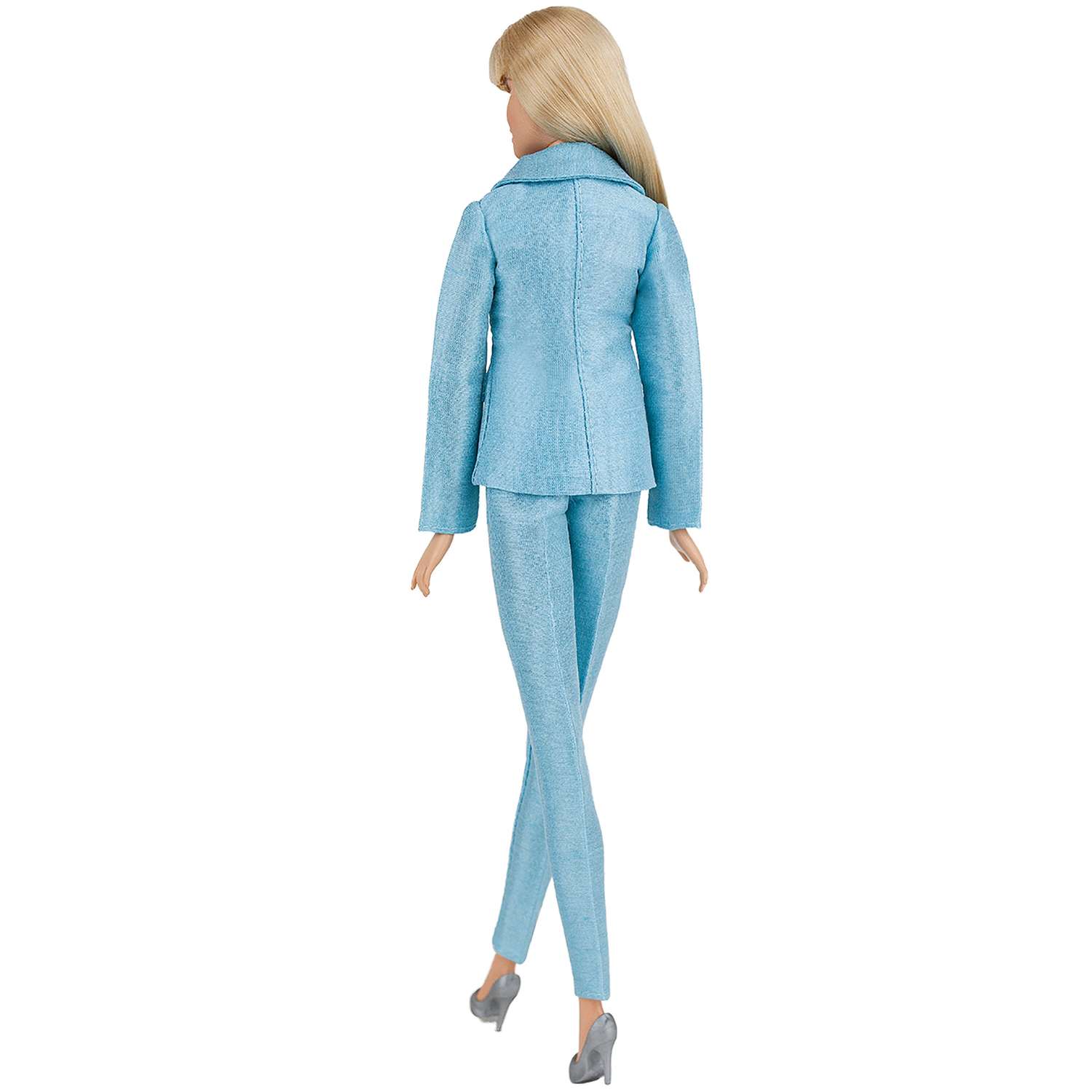 Шелковый брючный костюм Эленприв Небесно-голубой для куклы 29 см типа Барби FA-011-15 - фото 10