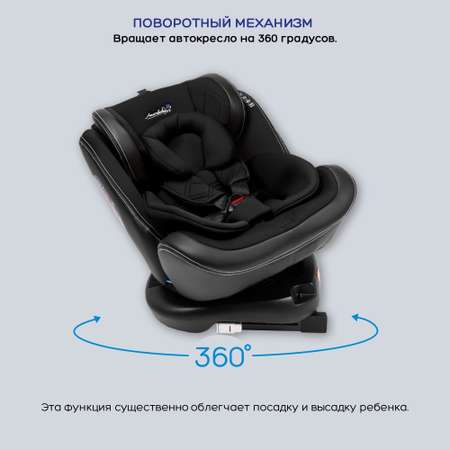 Автокресло детское AmaroBaby ST-3 Isofix класс D группа 0+ 1 2 3 черный