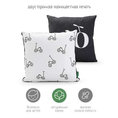 Подушка декоративная 40*40см N Family подушка с принтом GO из коллекции Black/white