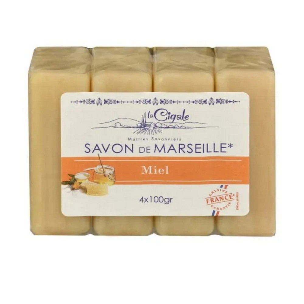 Мыло твердое LaCigale Мед 4х100г Savon de Marseille Miel купить по цене 542  ₽ в интернет-магазине Детский мир