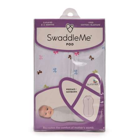 Конверт для пеленания Summer Infant SwaddlePod Бантики на молнии S 54056