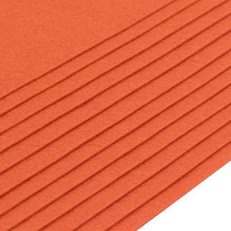 Фетр Astra Craft Листовой жесткий толщина 1 мм размер 20 на 30 см 12шт цвет оранжевый