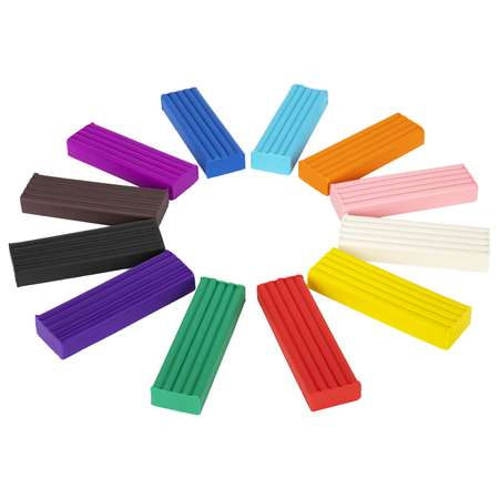 Пластилин Юнландия для лепки детский набор 2 штуки x 12 цветов в школу 2 стека