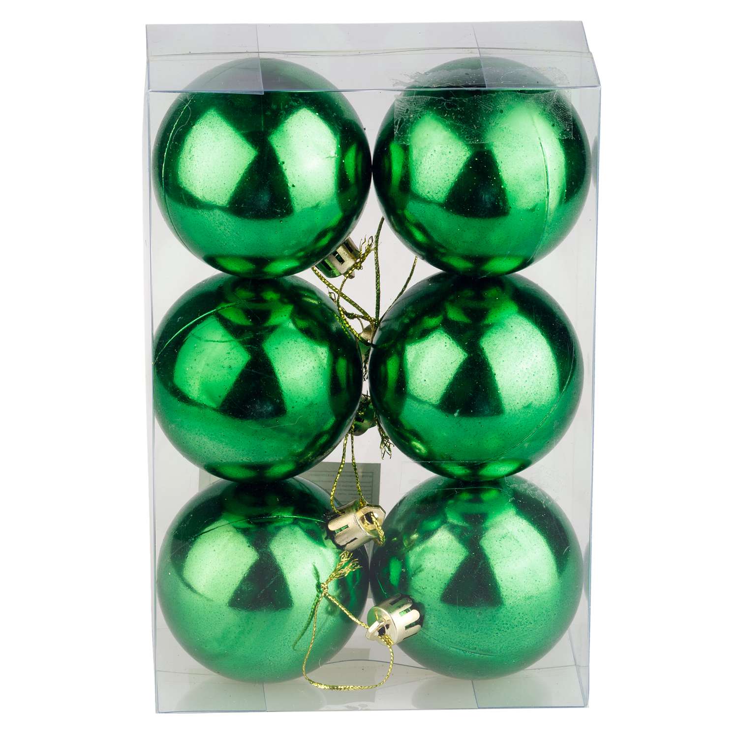 Елочные украшения BABY STYLE Шары зеленый 7 см 6 шт - фото 4