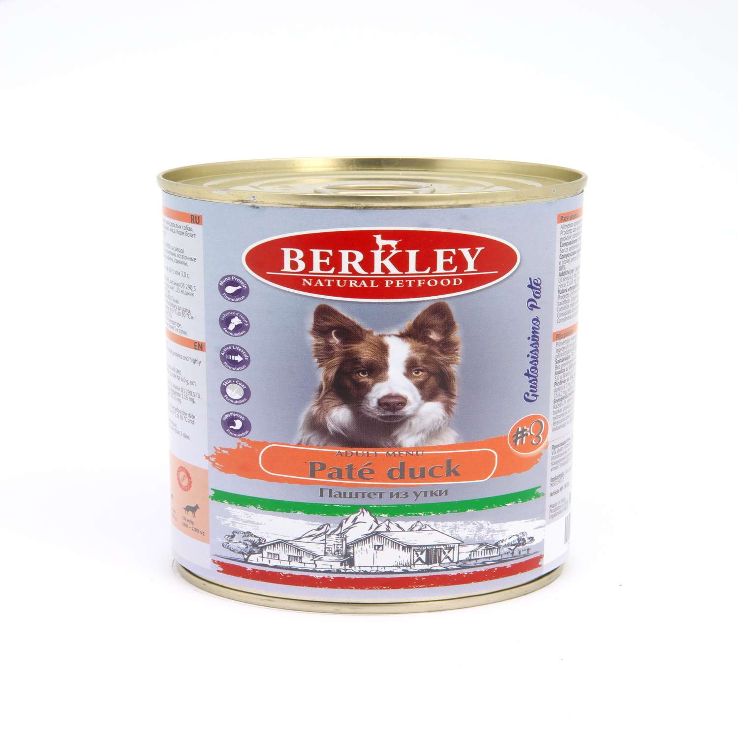 Корм для собак Berkley 400г №3 паштет из утки - фото 1