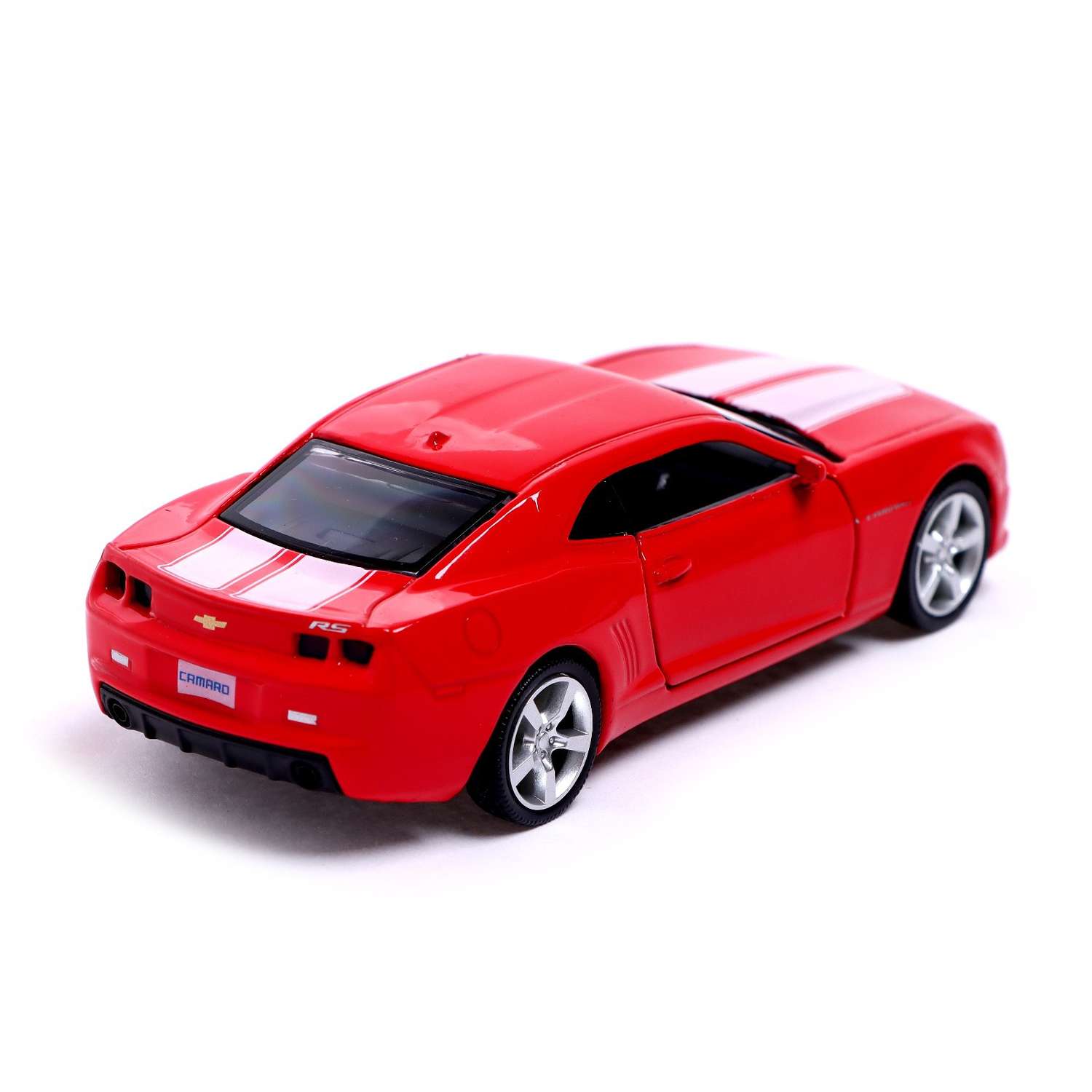 Машина Автоград металлическая CHEVROLET CAMARO. 1:32. открываются двери. инерция. цвет красный 3098621 - фото 4