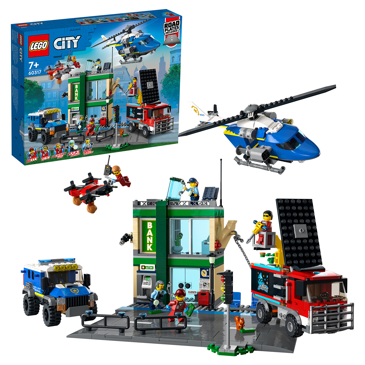 Конструктор LEGO City Police Полицейская погоня в банке 60317