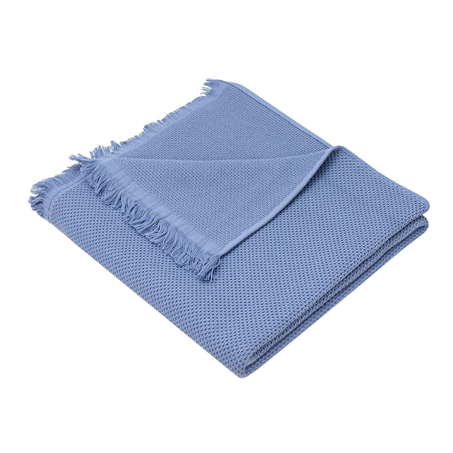 Вафельное полотенце BRAVO Сауна 100х150 синий - фото 4