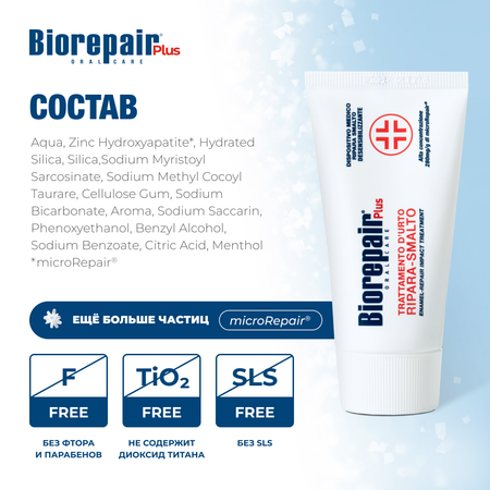 Набор Biorepair Desensitizing Enamel Repairer Treatment препарат для снижения чувствительности 50 мл