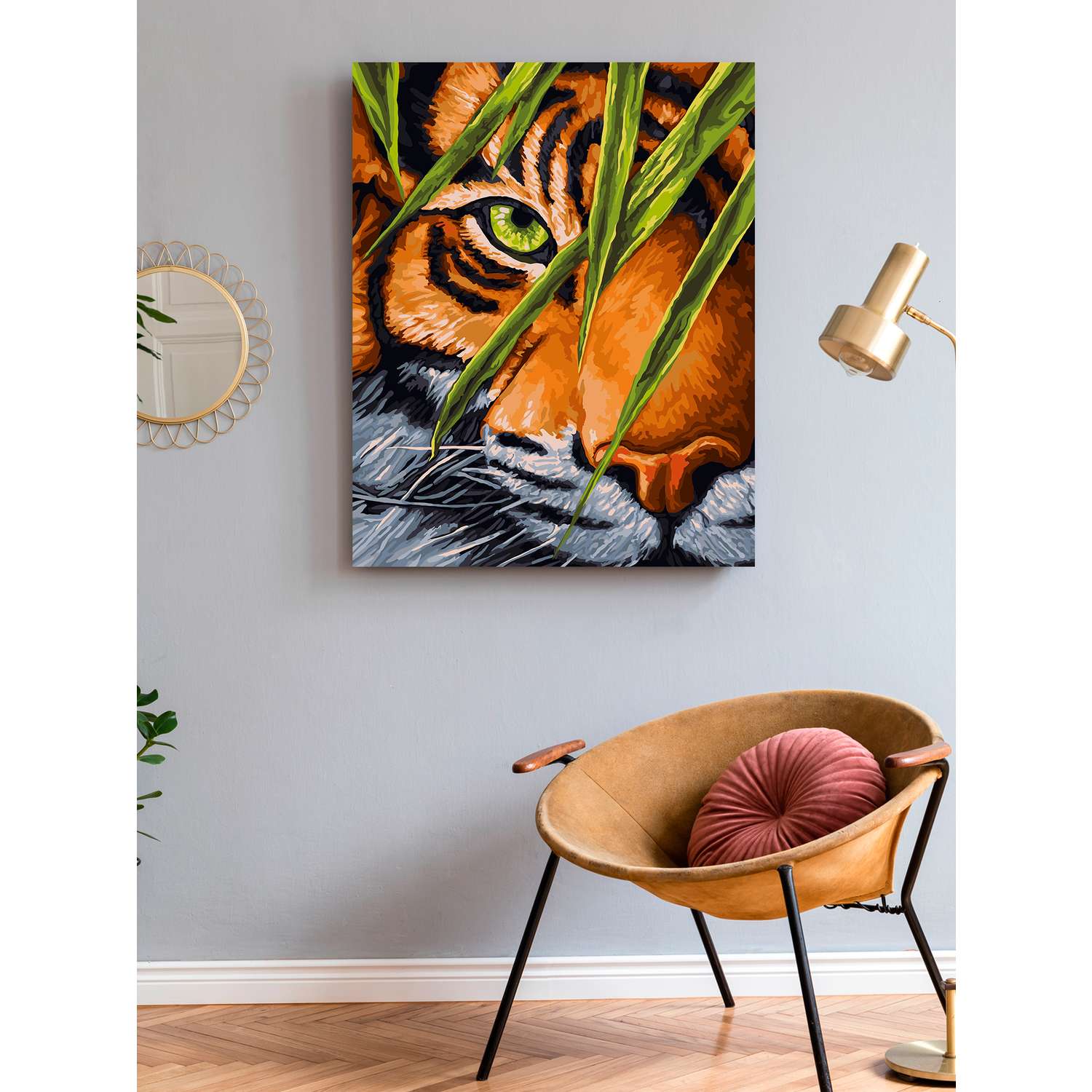 Картина по номерам Art on Canvas Тигриный глаз холст на подрамнике 40*50 - фото 3