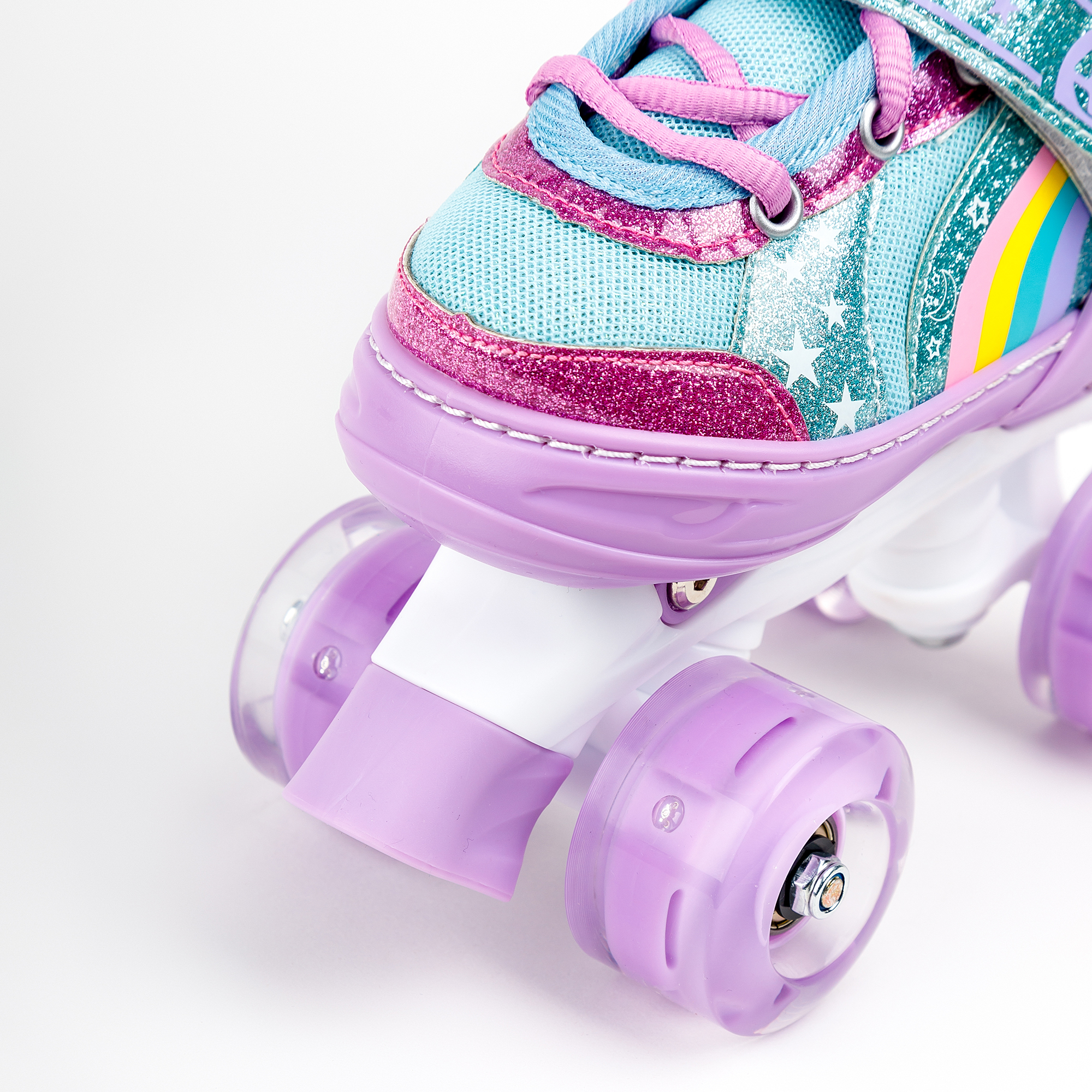 Ролики раздвижные AmaroBaby Disco со светящимися колесами фиолетовый 30-33 - фото 17