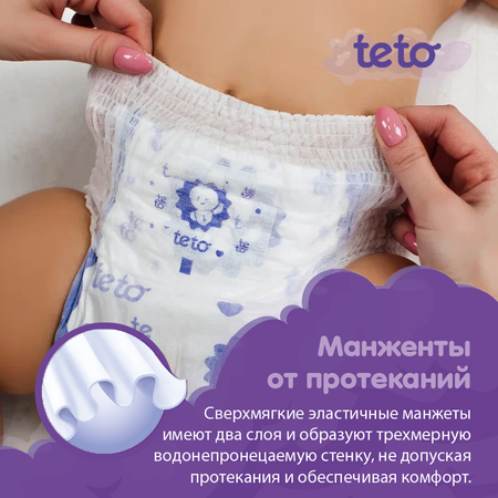 подгузники TE-TO technology tomorrow размер XXL 15-28 кг 48шт.