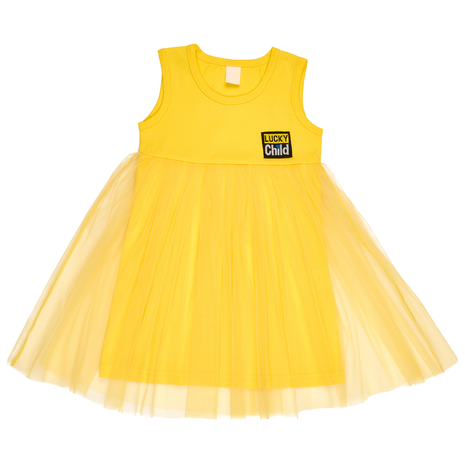 Платье Lucky Child 99-66к/0-2/желтый - фото 3
