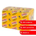 Салфетки бумажные Лайма 400 шт 24х24см Big Pack желтые целлюлоза