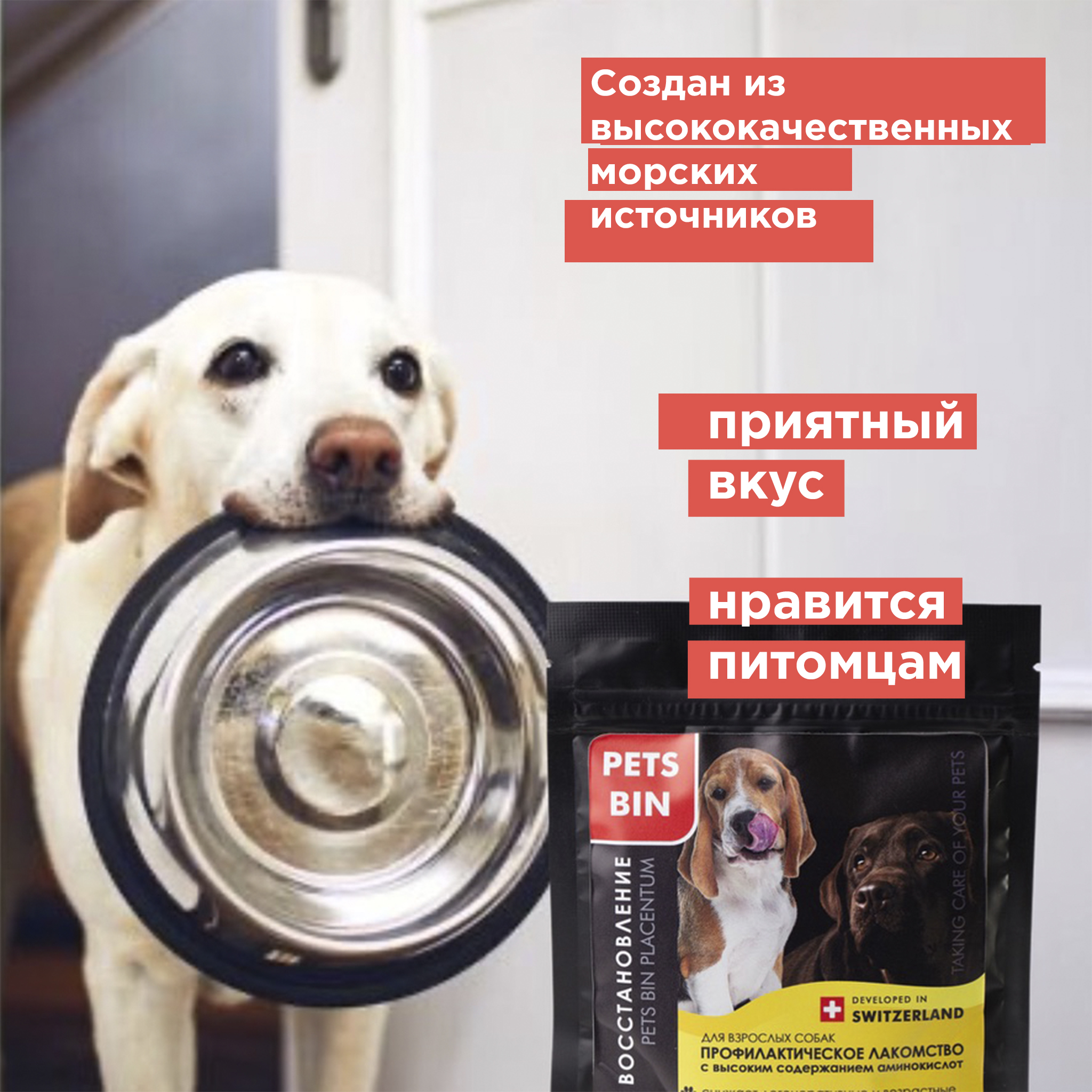 Лакомство для собак PETS BIN 0.07 кг (в период выздоровления) - фото 7