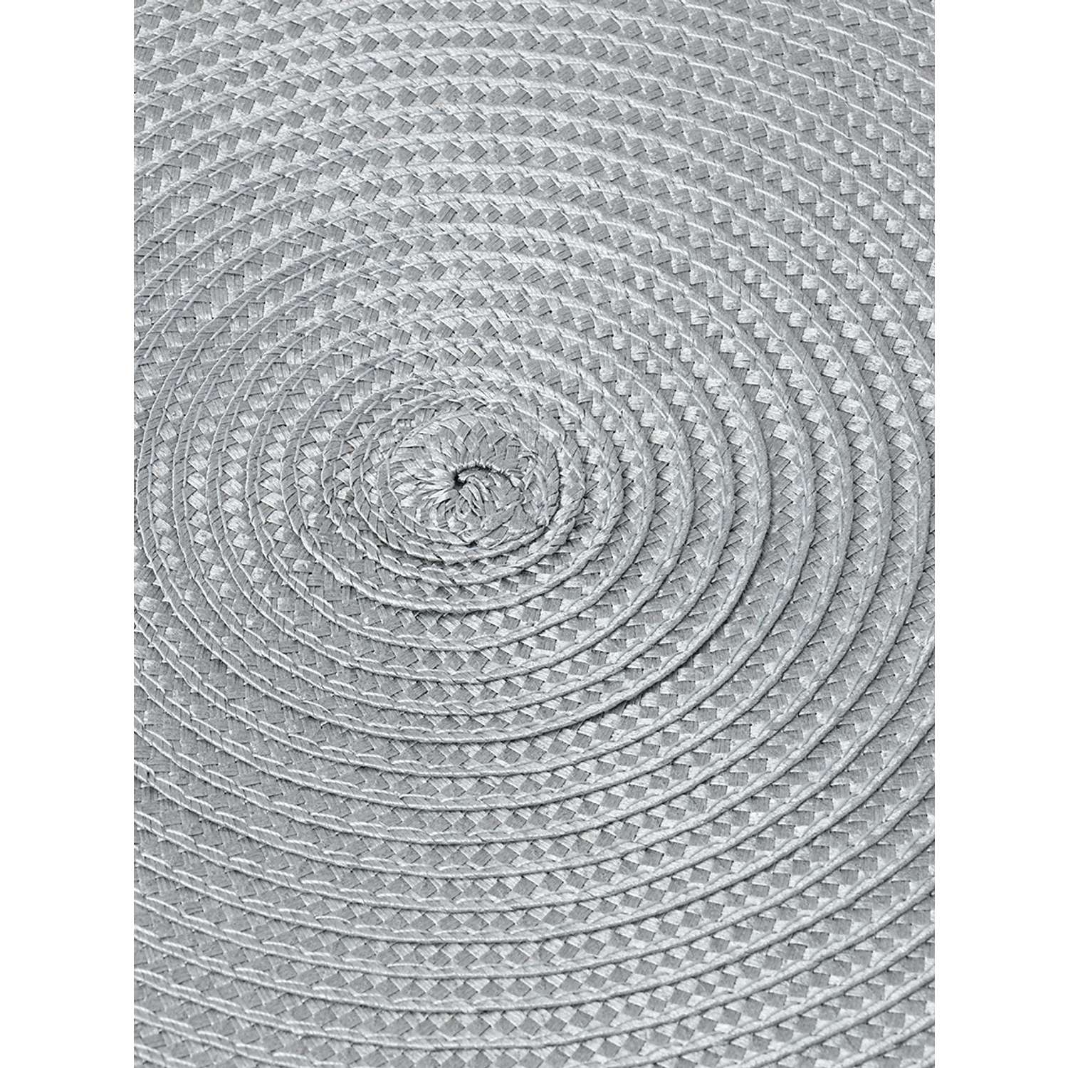 Салфетки сервировочные DeNASTIA плетеные 4 шт D32 см светло-серый - фото 5