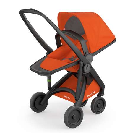 Коляска прогулочная Greentom Reversible Black-Orange A+B+D