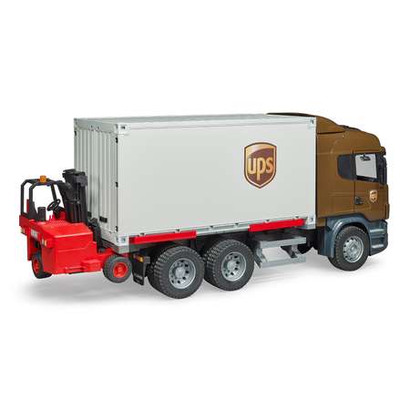 Фургон Bruder Scania UPS с погрузчиком и паллетами 03-581