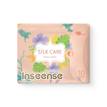 Прокладки женские INSEENSE Silk Care ежедневные с крылышками 180 мм 5 уп по 10 шт