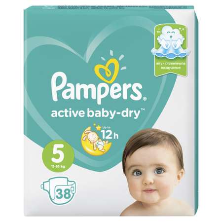 Подгузники Pampers Active Baby-Dry 5 11-16кг 38шт