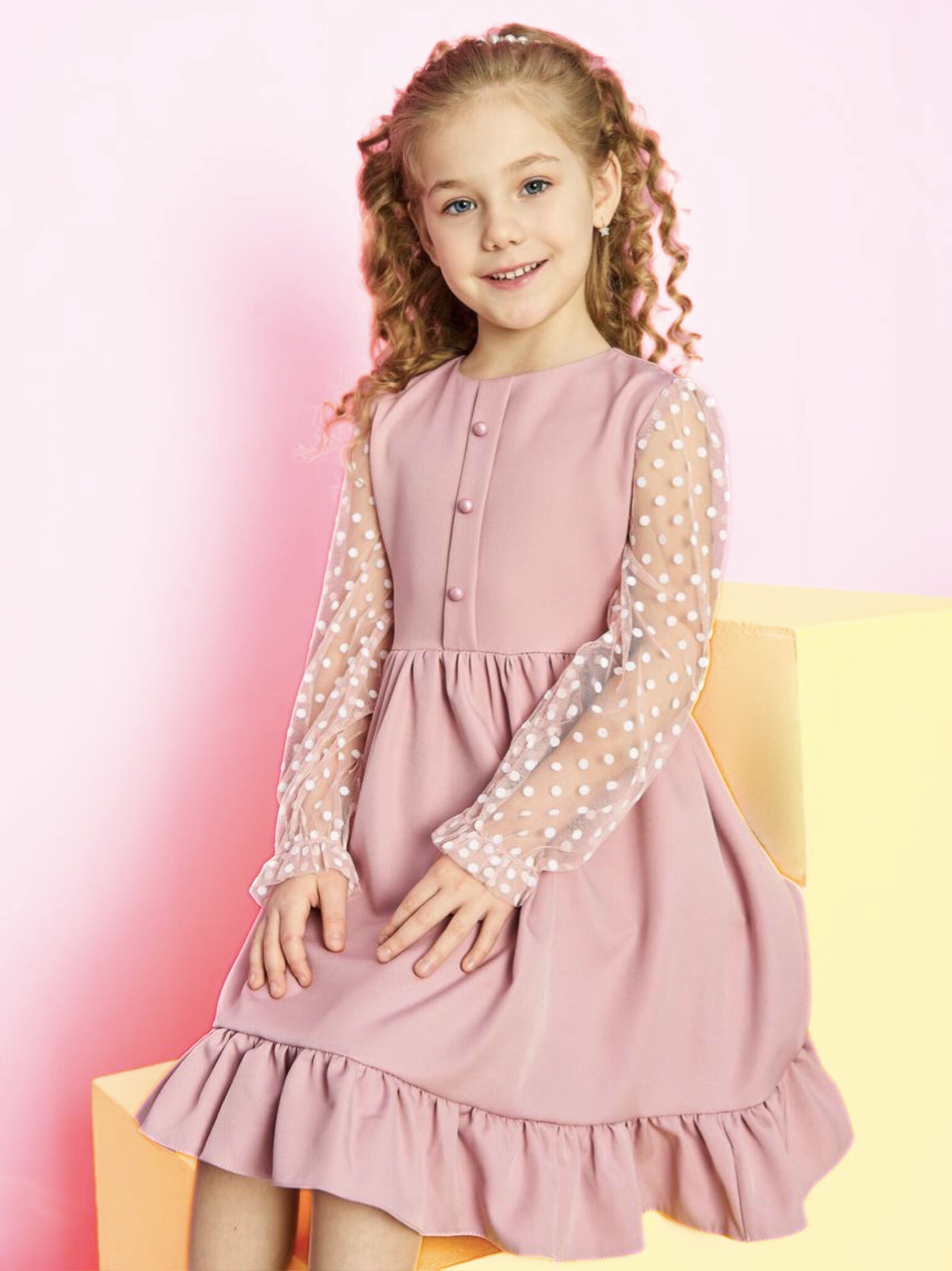 Платье Sofisha kids Plat.barbie-pudra - фото 3