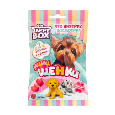 Леденцы с игрушкой Сладкая сказка HAPPY BOX Мини щенки 20г