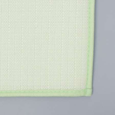 Коврик Доляна для ванной «Букли» 50×80 см цвет зелёный
