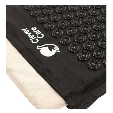 Набор CleverCare коврик и подушка акупунктурные с сумкой темно-серый