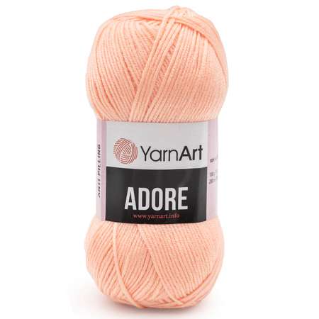 Пряжа для вязания YarnArt Adore 100 гр 280 м акрил с эффектом анти-пиллинга 5 мотков 333 нежно-персиковый