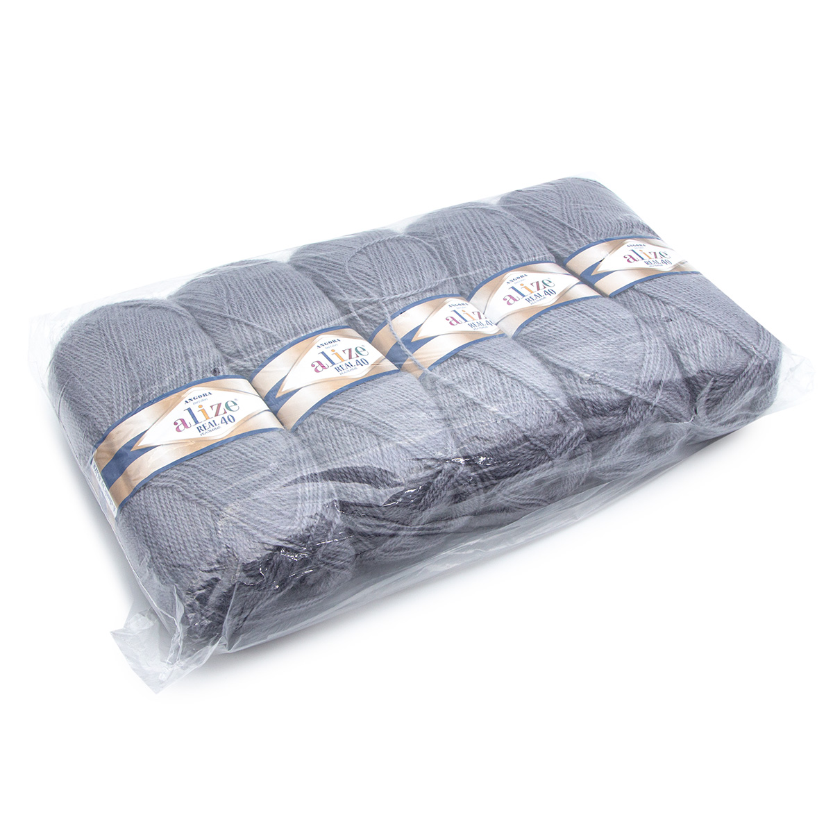 Пряжа Alize мягкая для вязания теплых вещей Angora real 40 100 гр 430 м 5 мотков 87 средне-серый - фото 8