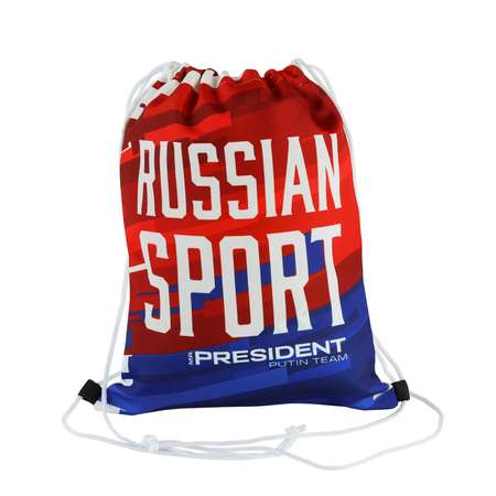 Мешок для обуви Mr. PRESIDENT PUTIN TEAM «Russian sport». Триколор. Размер 41х31