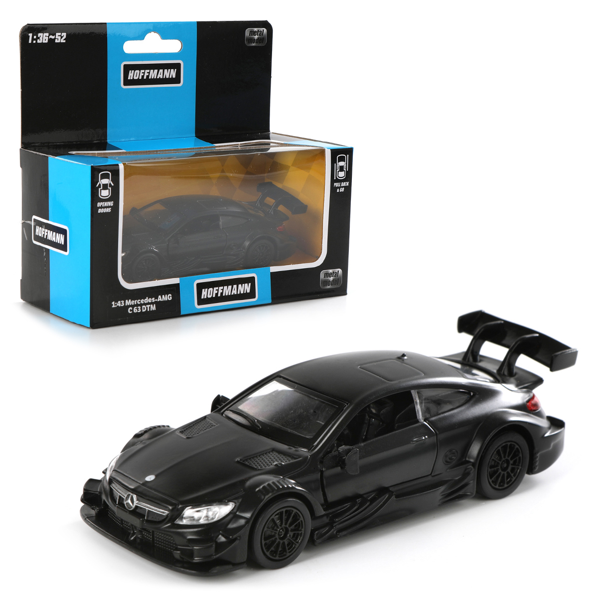 Машина металлическая HOFFMANN 1:43 Mercedes-AMG C 63 DTM двери открываются  купить по цене 653 ₽ в интернет-магазине Детский мир