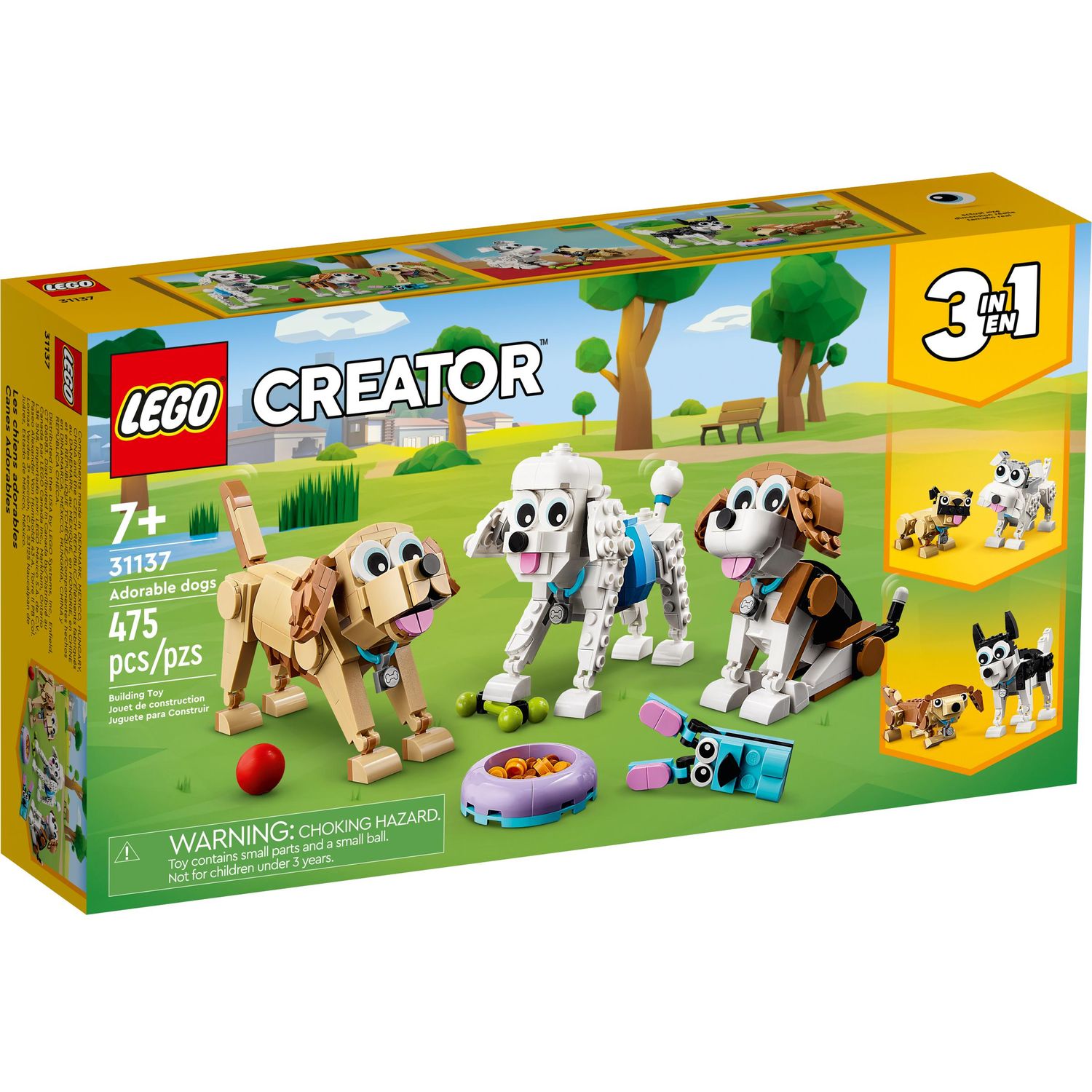 Конструктор LEGO Creator Adorable Dogs 31137 купить по цене 2999 ₽ в  интернет-магазине Детский мир