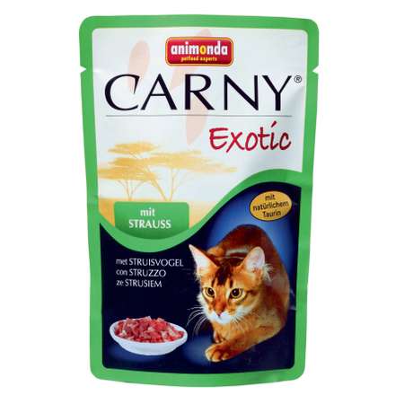 Корм влажный для кошек ANIMONDA 85г Carny Exotic с мясом страуса пауч