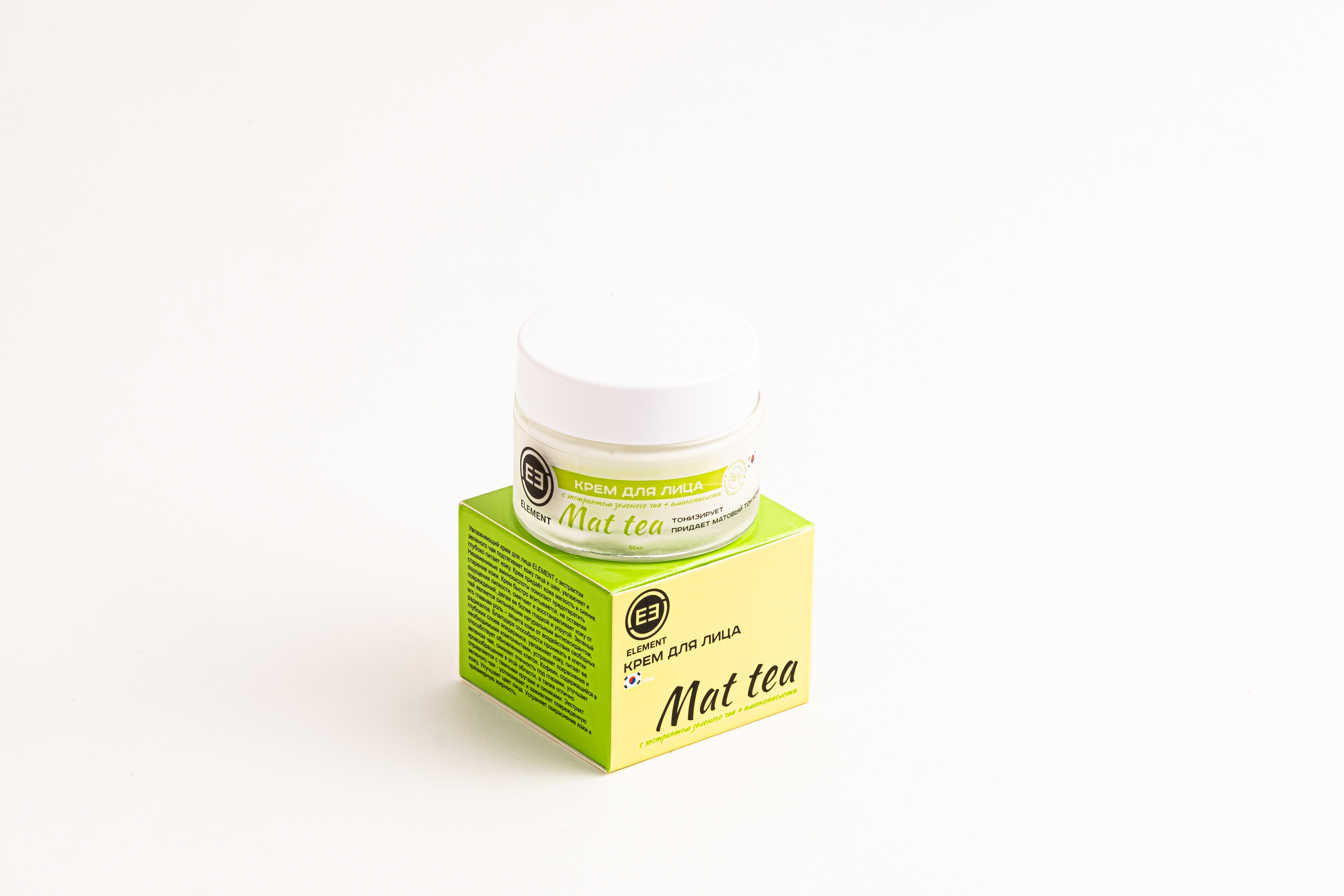 Крем для лица ELEMENT с экстрактом зеленого чая и аминокислоты 50 г - фото 1