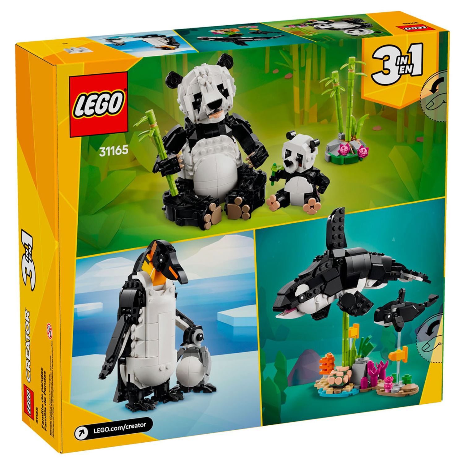 Конструктор детский LEGO Creator 3-in-1 Дикие животные: Семья Панд - фото 9