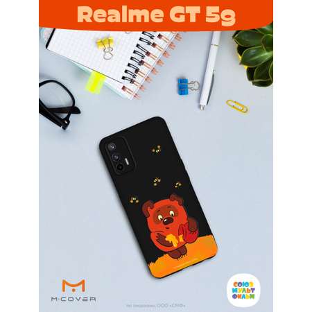 Силиконовый чехол Mcover для смартфона Realme GT 5G Союзмультфильм Медвежонок и мед