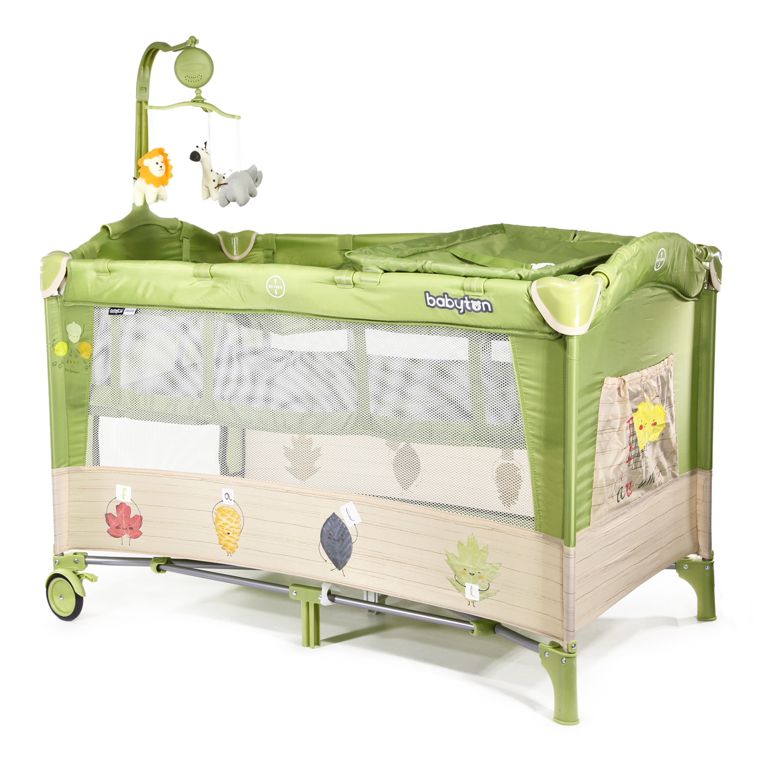 Манеж-кровать Babyton Dreamy Green купить по цене 5379 ₽ в  интернет-магазине Детский мир